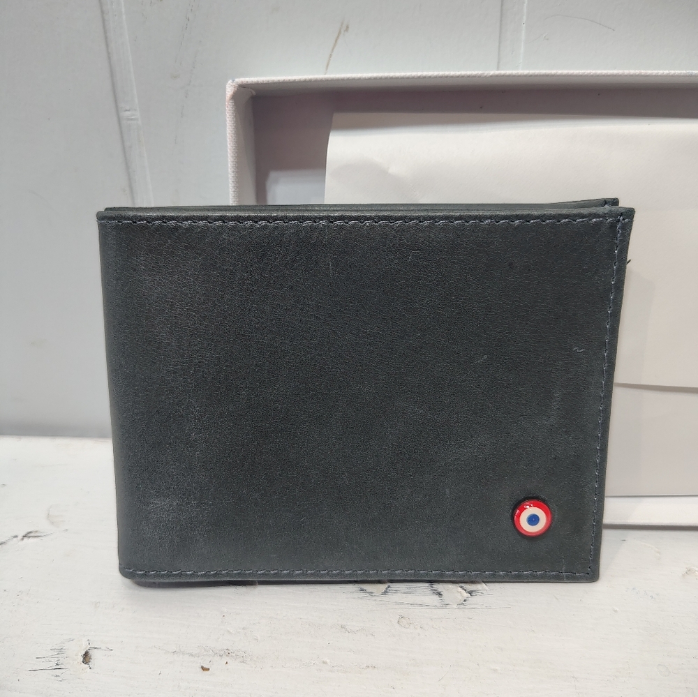Larmorie Officiel Arthur 2.0 Italian Nubuck Leather Wallet Gift Boxed Gray